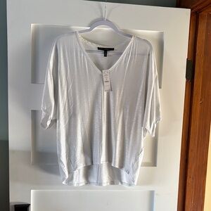 White V-Neck Women's Top